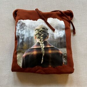 Taylor Swift Evermore “Bandit Like Me” Hoodie Burnt Orange XS